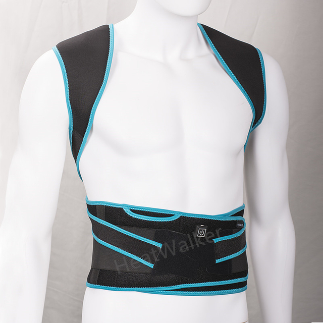 Heated back corrective therapy brace , Heated back corrective therapy